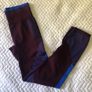 Victoria’s Secret Pink Maroon and blue leggings